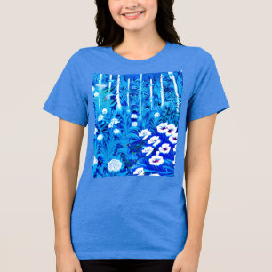 ファンタジーの森(花と鳥) トライブレンドTシャツ