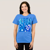 ファンタジーの森(花と鳥) トライブレンドTシャツ (正面全面)