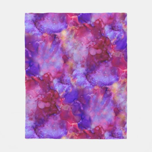 ファンタジーの水色，暖かい色調：フリースブランケット フリースブランケット (正面)