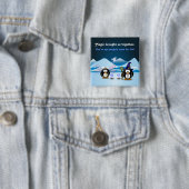 ファンタジーの氷河ペンギンの魔法使いの妖精のクリスタル・ボール 缶バッジ (インサイチュ)