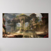 ファンタジーの湖のある夏休みリゾート ポスター (正面)