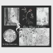 ファンタジーの王国およびおとぎ話の書道の芸術 ラッピングペーパー (フラット)