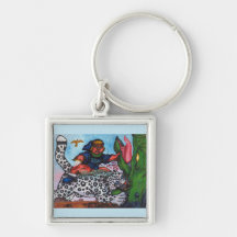 ファンタジーの男の子がドラゴンとワシを戦う