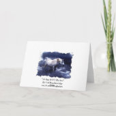 ファンタジーの白馬及び海の波のサンキューカード サンキューカード (裏面)