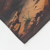 ファンタジーの砂漠のかわいい音楽 フリースブランケット (角)