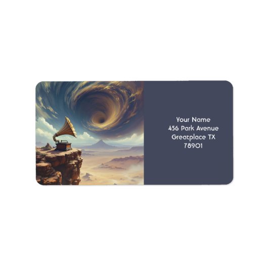 ファンタジーの砂漠のかわいい音楽 ラベル (正面)