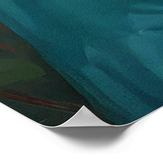 ファンタジーの美しいシアングリーンフェアリーガール ポスター (角)