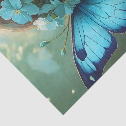 ファンタジーの美しいシアングリーンフェアリー少女デコpage 薄葉紙 (詳細)