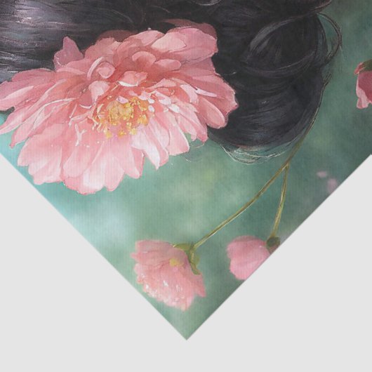 ファンタジーの美しいピンクの妖精の女の子の切り離し 薄葉紙 (詳細)