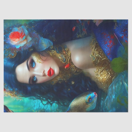 ファンタジーの美しい人魚1デコページ 薄葉紙 (正面)