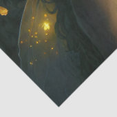 ファンタジーの美しい緑の森の妖精のデコページ 薄葉紙 (詳細)