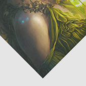 ファンタジーの美しい緑の森の妖精のデコページ 薄葉紙 (詳細)