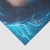 ファンタジーの美しい青の人魚のデコパージュ 薄葉紙 (詳細)