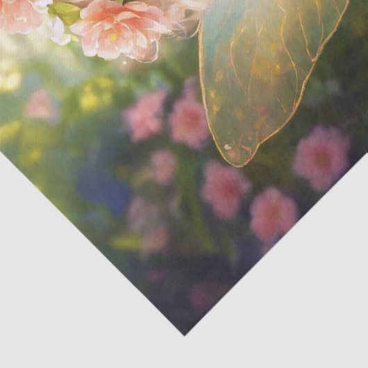 ファンタジーの美しい青の妖精の女の子のデクページ 薄葉紙 (詳細)