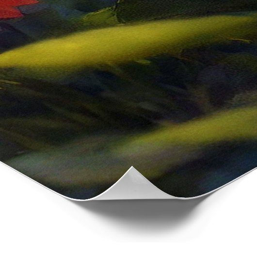 ファンタジーの美しい青の妖精の女の子 ポスター (角)