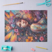 ファンタジーの美カラフルしい花妖精の切り離し 薄葉紙 (クラフト)