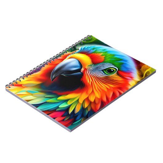 ファンタジーの羽カラフル付きオウム ノートブック (左側)