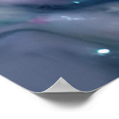 ファンタジーの翼のユニコーンとピンクの髪 ポスター (角)