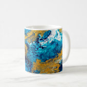 ファンタジーの色：芸術的抽象芸術背景。 コーヒーマグカップ (正面右)