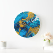 ファンタジーの色：芸術的抽象芸術背景。 ラージ壁時計 (ホーム)