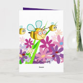 ファンタジーの花が付いている花のバースデー・カード カード (裏面)