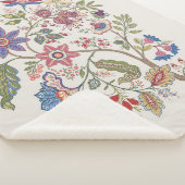 ファンタジーの花レトロ,ヴィンテージ,ジャコビーン刺繍 シェルパブランケット (3/4)