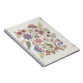 ファンタジーの花レトロ，ヴィンテージ，ジャコビーン刺繍 ノートブック (右側)