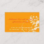 ファンタジーの花柄の渦巻のモダンでエレガントなプロフェッショナル スクエア名刺 (裏面)