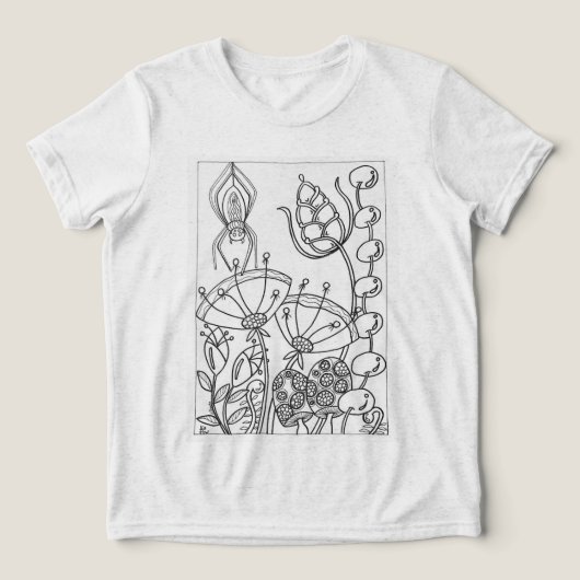 ファンタジーの花 トライブレンドＴシャツ (デザイン正面)