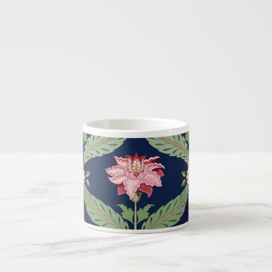 ファンタジーの花：暗いインディアンのモチーフ エスプレッソカップ (正面)