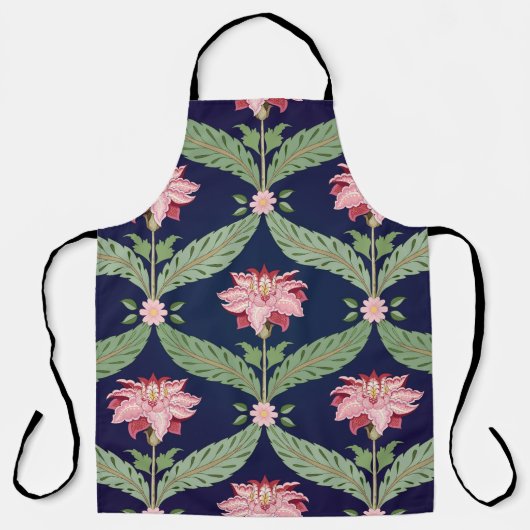 ファンタジーの花:暗いインディアンのモチーフ エプロン (正面)