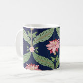 ファンタジーの花:暗いインディアンのモチーフ コーヒーマグカップ (正面左)