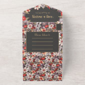 ファンタジーの花 – 結婚式招待状オールインワン オールインワン招待状 (外側)