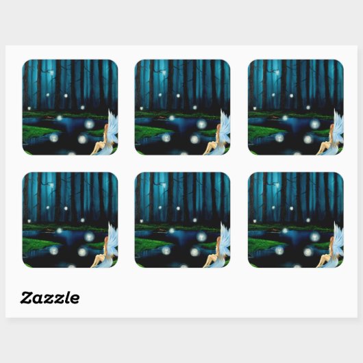 ファンタジーの芸術の妖精のステッカー スクエアシール (シート)