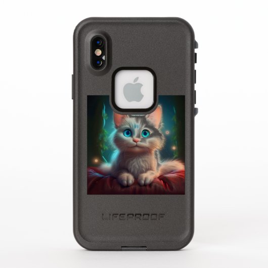 ファンタジーの若いアルビノ猫 LifeProof iPhoneケース (裏面)