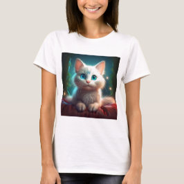 ファンタジーの若いアルビノ猫 Tシャツ