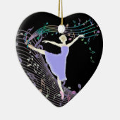 ファンタジーの虹音楽ノートのバレリーナの踊り セラミックオーナメント (右)