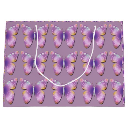 ファンタジーの蝶は大きいタイルを張りました ラージペーパーバッグ (正面)