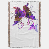 ファンタジーの蝶 スローブランケット (正面縦)