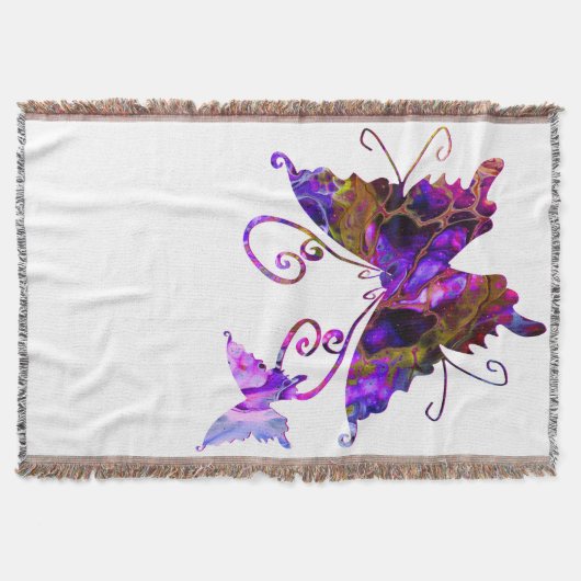 ファンタジーの蝶 スローブランケット (正面)