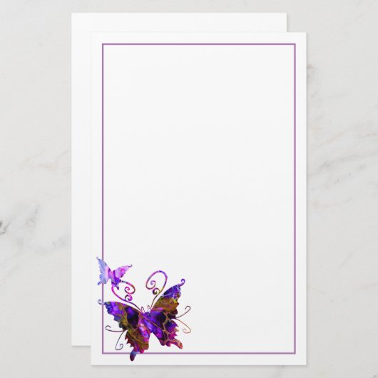 ファンタジーの蝶 便箋 (正面/裏面)