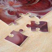 ファンタジーの赤い月光と幽霊の姿 ジグソーパズル (側面)