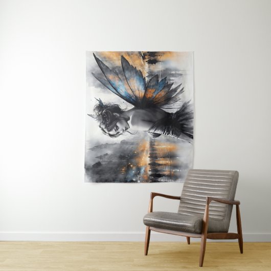 ファンタジーの都市のエレガント美しいの夢想的なライト タペストリー (インサイチュ)