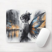 ファンタジーの都市のエレガント美しいの夢想的なライト マウスパッド (マウス)
