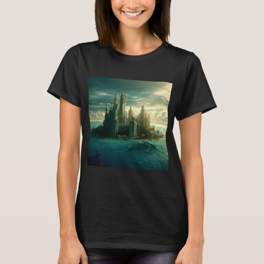 ファンタジーの都市(3) Tシャツ (正面)