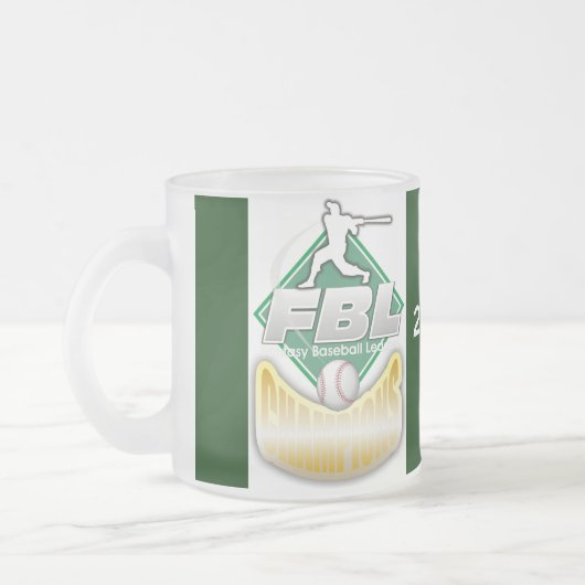 ファンタジーの野球のトロフィ フロストグラスマグカップ (左)