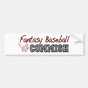ファンタジーの野球Commish バンパーステッカー