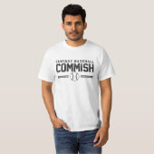 ファンタジーの野球Commish Tシャツ (正面フル)