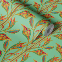 ファンタジーの金ゴールド、赤、グリー、玉離れのつる植物