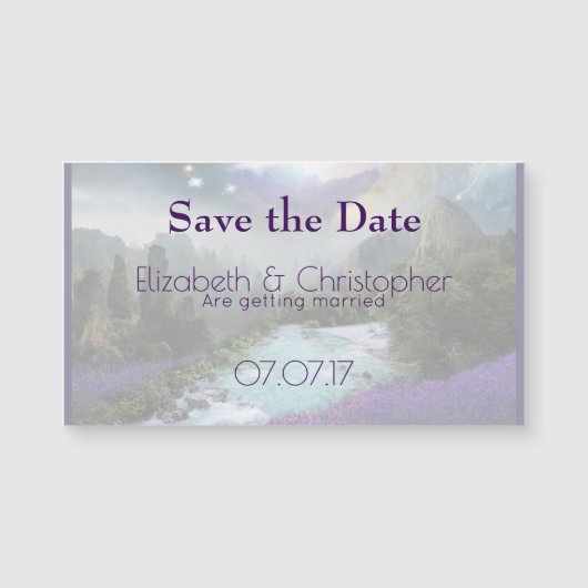 ファンタジーの風光明媚な自然風景の保存日付 (正面)